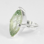 Green Amethyst Marquise Ring